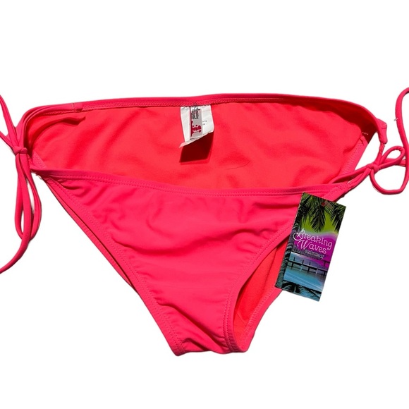 Bright Pink Bikini Bottom NWT Breaking Waves. Size Large. String style - Picture 1 of 3